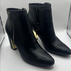 Black Leather Ankle Boots
